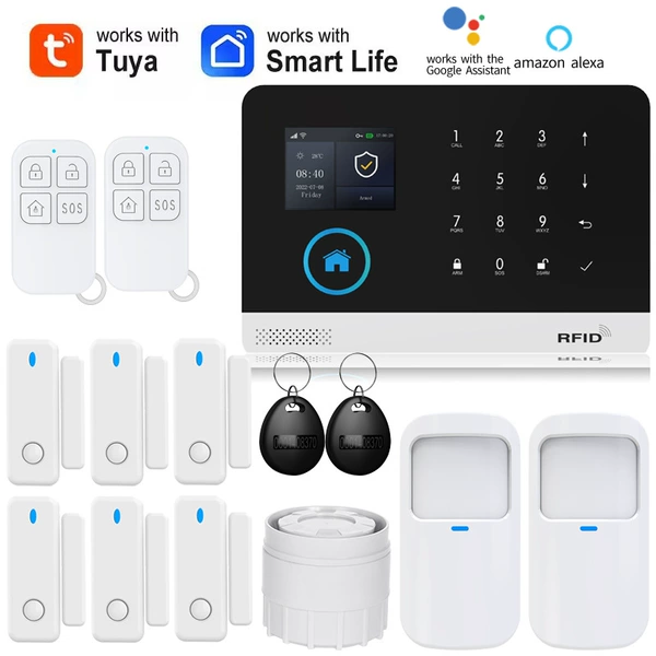 2 infrared + 6 door sensors + 2 remote control