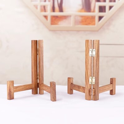 357g Special Rosewood Pu-erh Tea Brick Stand, Wooden Triangle Shelf Display Stand Base Accessory