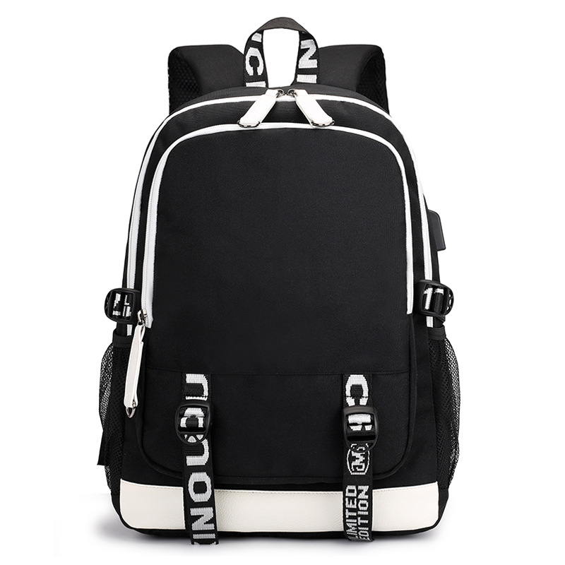 New cross-border Oxford cloth backpack with USB charging, suitable for middle and high school students, men and women, casual and stylish.
