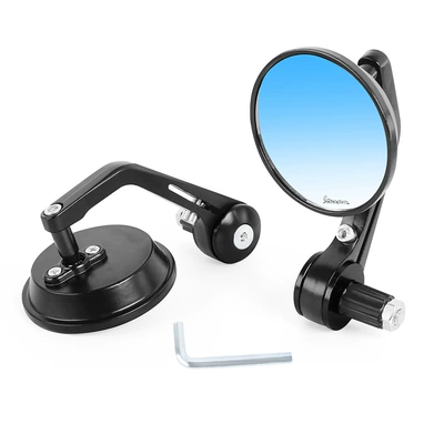 Motorcycle rearview mirror universal CNC retro handlebar
