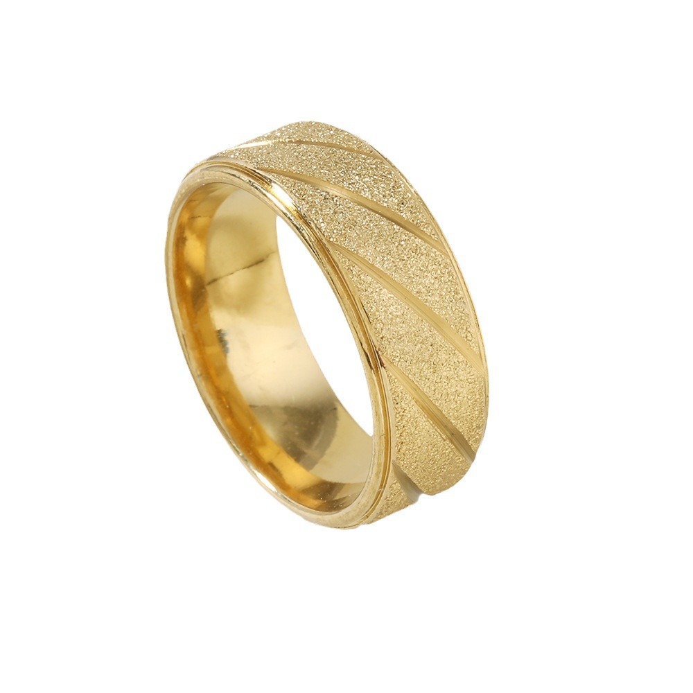 Anillo de acero inoxidable transfronterizo de Europa y Estados Unidos flor al por mayor anillo de acero de titanio esmaltado twill joyas de brazaletes de moda para hombres image 5