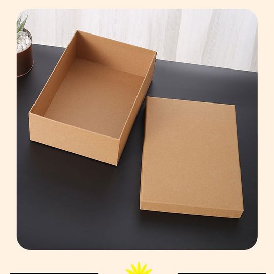 Factory in stock Black Card Kraft Paper Box Gift Box Large Size Heaven and Earth Cover Belt Accompanying Gift Box Customization