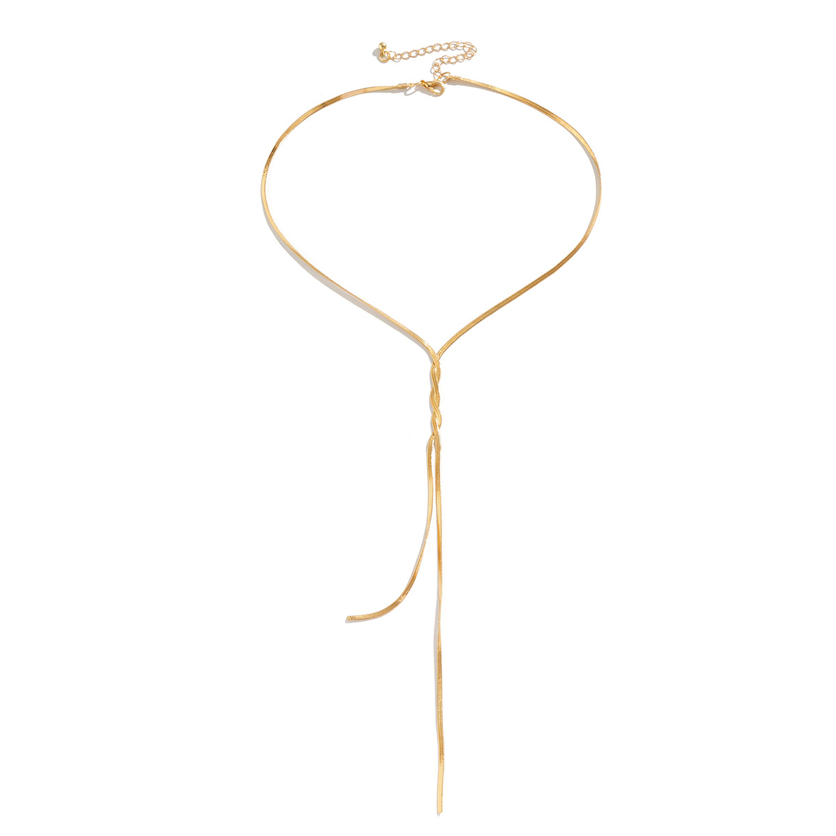 Sexy Simple Style Solid Color Copper Plating Chain Long Necklace display picture 5