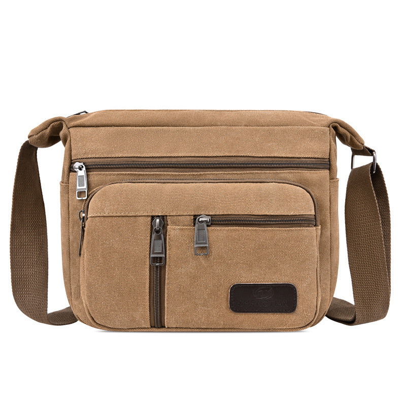 Moda de moda de los hombres de lona bolsa de hombro multi-compartimiento casual bolso de los hombres de gran capacidad bolsa de mensajero de los hombres