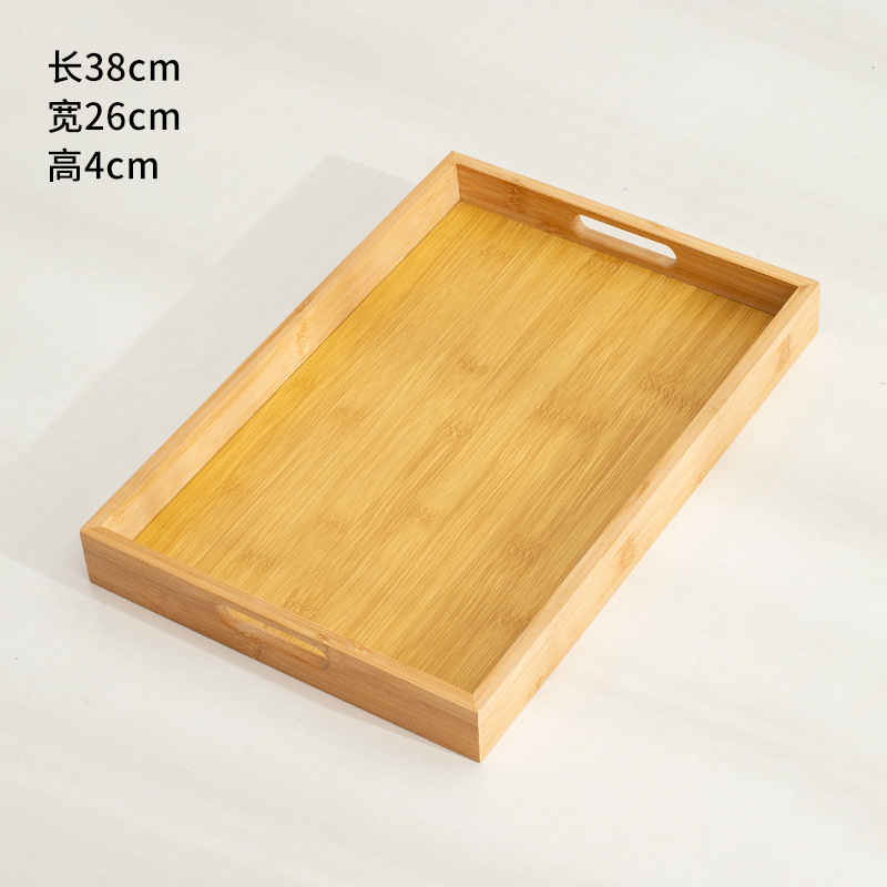 고급 손잡이-38*26*4-대나무 트레이