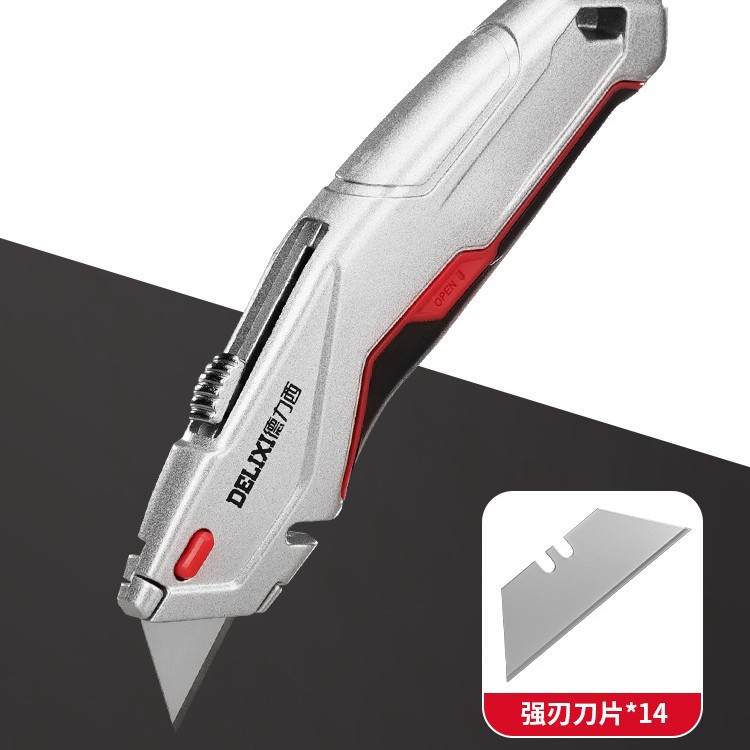 Cuchillo multiusos plegable de alta resistencia cuchillo eléctrico industrial para cables papel tapiz hoja retráctil