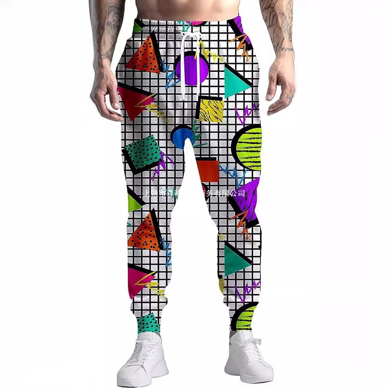 Vvgete 80S Men's Clothing Jogger Pants, Casual Pants with Drawstring, 90S Men's Clothing