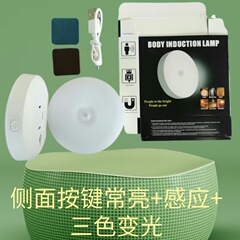 人体感応led小夜灯ボタン感応常点灯知能灯充電小夜灯は卸売りメーカーに供給できる