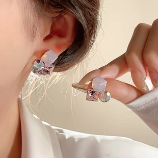 Fashionable three dimensional earrings, french style, high-quality style, gradient