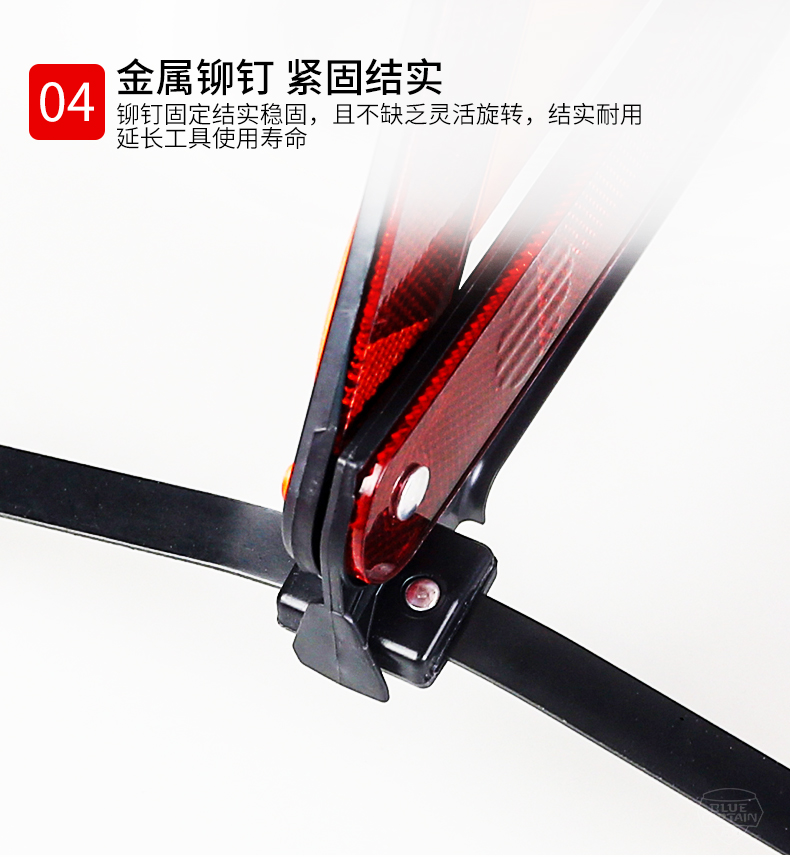 Tripod warning sign car tripod bracket GB safety three-piece set reflective car parking failure car