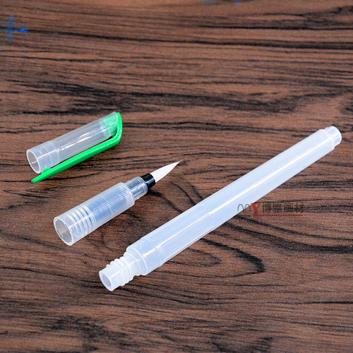 Fountain pen set solid watercolor gouache filling painting brush pointed flat pen water storage pen soft head