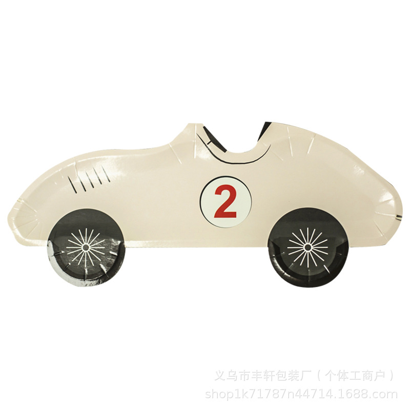 Transfronterizos spot desechable bandeja de papel de automóvil digital bandeja de fiesta de cumpleaños de niños bandeja de fruta bandeja de pastel