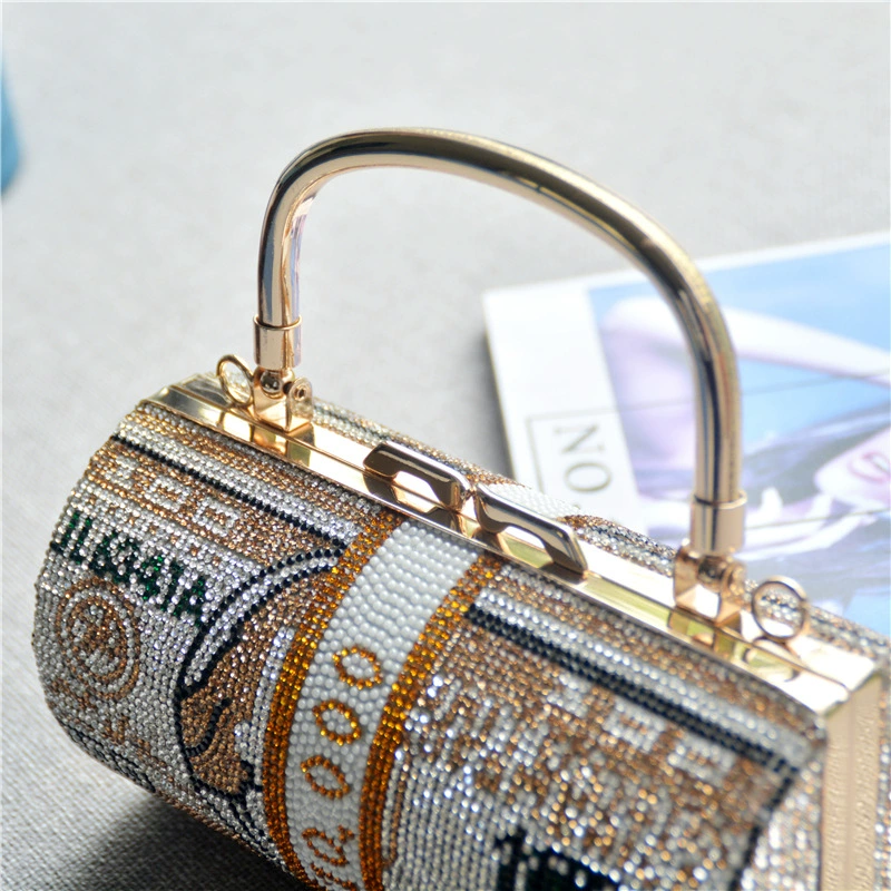 New Crystal Money USD Bags Dollar Design Luxury Diamond Evening Bags Party Purse Clutch Bags Wedding Dinner Purses and Handbags