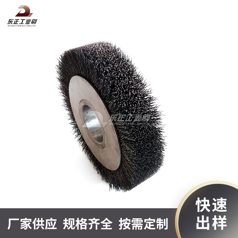 拉丝钢丝轮刷工业刷定制 铜丝磨料丝塑料丝抛光轮刷 去毛刺研磨