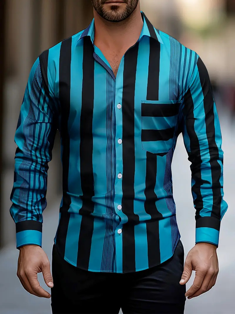 2024 verano personalidad hermosa nueva moda suelta y transpirable bolsillo camisa de manga larga para hombre MB12