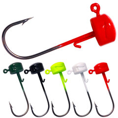 Lead-headed hook with reinforced anti-tumble mushroom head, black hole wild casting for largemouth bass and yellow catfish, floating shrimp soft bait insect lure