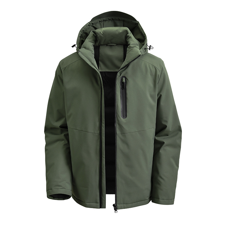 Gepolsterte Jacke Herren Lose Gepolsterte Jacke Mit Kapuze Softshell Outdoor Gepolsterte Jacke Herrenjacke_voghion.com