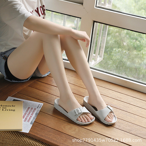 EVA single-strap sandals summer fashionable fresh minimalist style women anti-slip waterproof heightening toe sandals wholesale