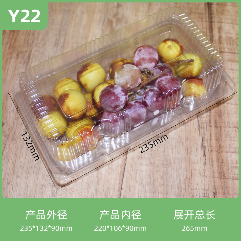 Caja de fruta desechable fruta cocida fruta fresca y verdura caja de embalaje de alimentos bandeja pet blister caja de plástico transparente