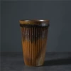 Streaming glaze coffee-vertical stripes without handle water cup 440ml