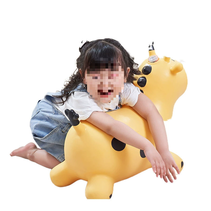 Inflatable music explosion-proof toy for jumping with seat