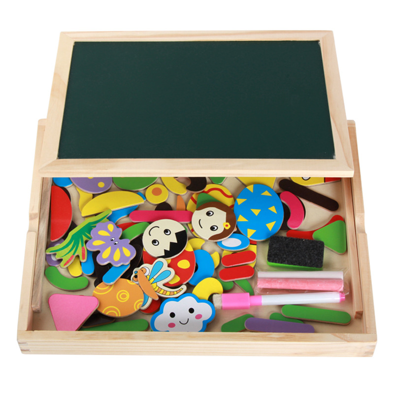 Venta directa de fábrica de juguetes educativos para niños Magnetic Pinpinle Baby Educación temprana Iluminación Tablero de dibujo magnético de madera para niños pequeños