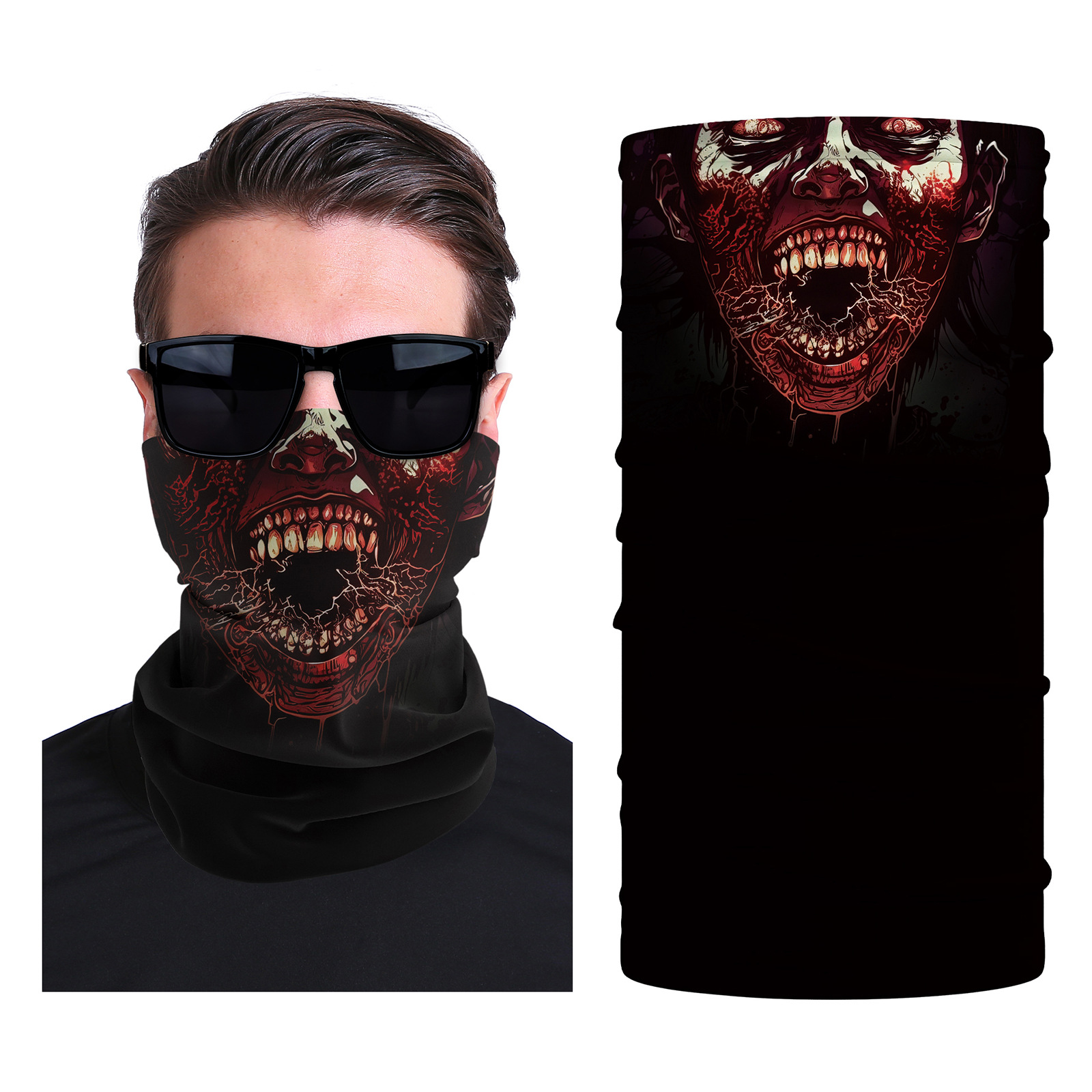 Xun hui transfronterizo media cara cráneo bufanda mágica sombrilla de viaje al aire libre máscara de equitación cuello de protección uv