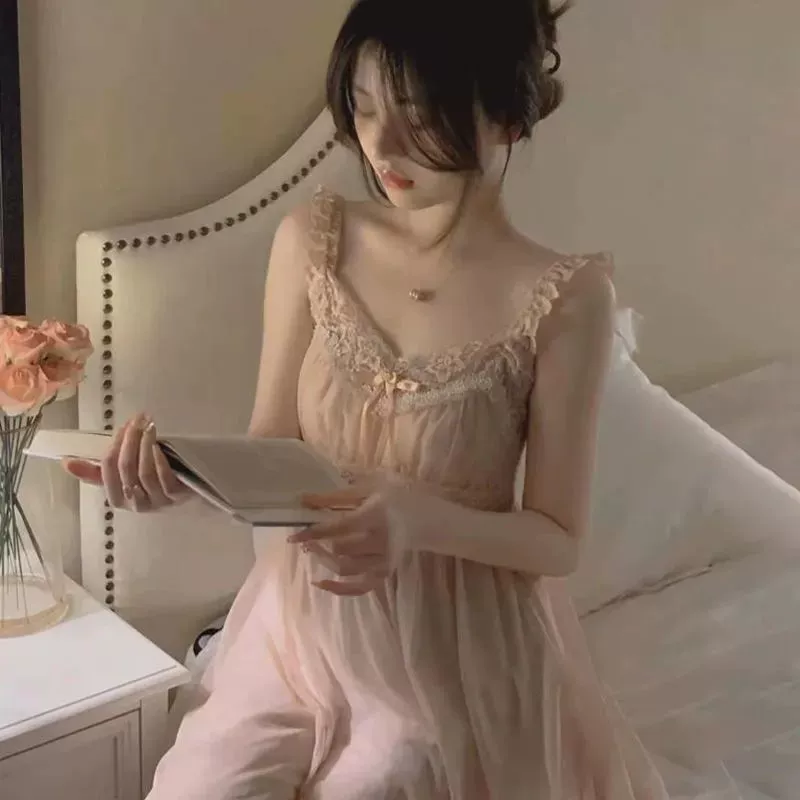 Top with cups, summer pijama, lace cute skirt, with short sleeve, internet celebrity