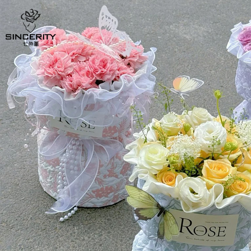 Siete colores cordier burbujas mágicas pequeñas fragancias tela de viento envoltura flor de papel ramo de flores materiales de embalaje de regalos floral papel de embalaje de flores