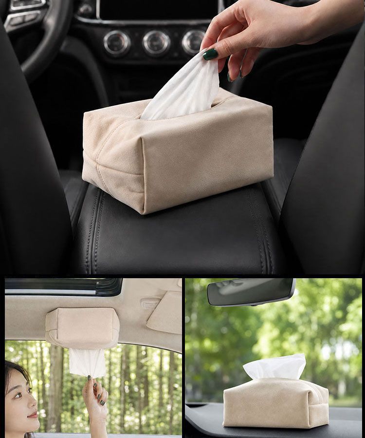 Magnetic car-mounted tissue box, roof-mounted tissue dispenser, sunroof in-car automotive accessory, strong magnetic storage for the front row