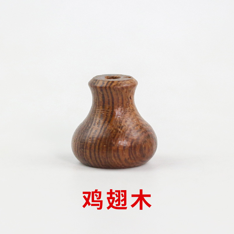 Cuentas sueltas de madera de ala de pollo al por mayor, cuentas de madera, cuentas redondas, cuentas de tres vías, accesorios de abalorios DIY para torres budistas, artesanías hechas a mano para el Año Nuevo del Caballo.