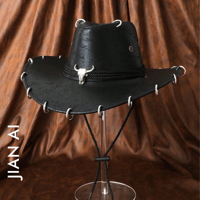 American California Western Cowboy Hat Fashion Sweet Cool Girl Outdoor Travel Sand Shade Drawstring Jazz Hat Top Hat