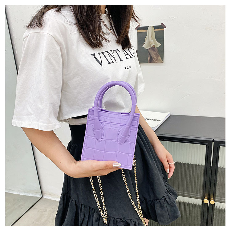 2025 Cross-border new popular smiling face bag, small square bag, fashionable and versatile chain hand bag, shoulder and crossbody jelly women's bag undefined