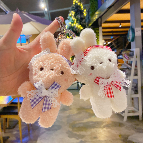 Cute Rabbit Doll Bag Pendant Couple Pendant Doll Keychain Plush Jewelry Keychain Wholesale