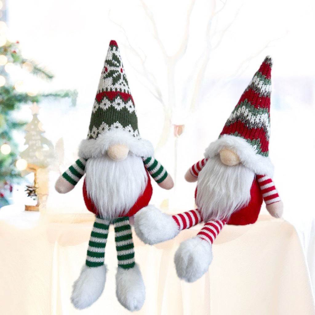 Nuevos productos transfronterizos adornos de goblin navideño gorro de lana de punto con botas de nieve muñeca sin rostro Rudolph adornos navideños image 4