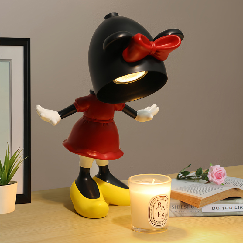 Mickey Aromatherapy Lamp Melting Wax Lamp Creative Living Room Bedroom Bedside Table Lamp Cute Cartoon Melting Candle Atmosphere Night Light