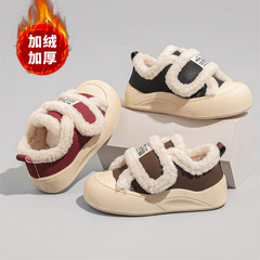 Children's Shoes 2-in-1 Slip-Resistant Snow Shoes for Girls, Heated and Warm Plush Shoes 2024 Winter New Sport Shoes