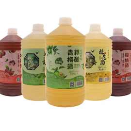 厂家直供发酵果酒青梅酒桃花酿桂花酒玫瑰杨梅酒网红果酒摆摊米酒