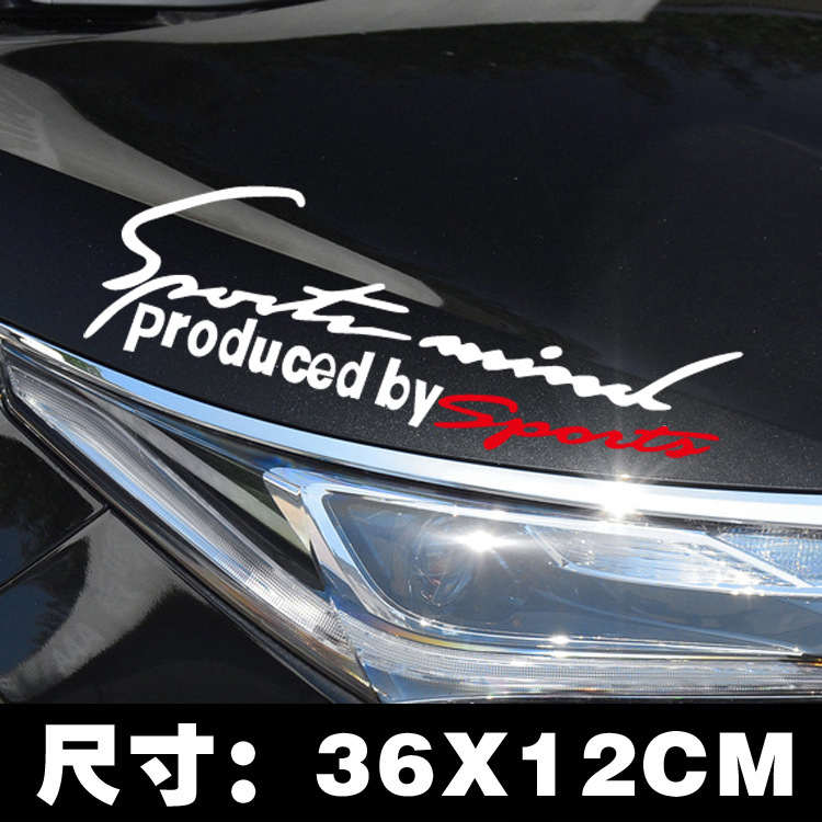 Reflexivo soprts luz ceja coche pegatinas cubierta del coche deporte Inglés deportes luz ceja pegatinas 19X7CM