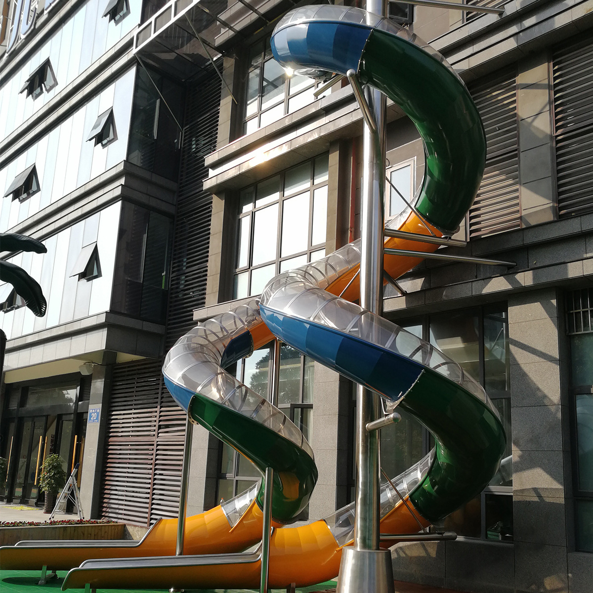 户外大型非标不锈钢滑梯游乐设备批发景区公园组合滑滑梯游乐E18