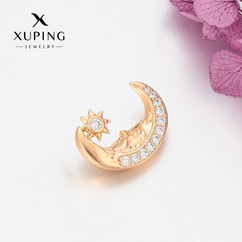 Xuping joyería nicho transfronterizo retro viento luna colgante de aleación de cobre chapado 18k colgante colgante al por mayor mujer