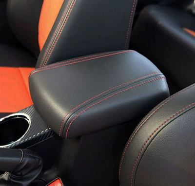 Armrest box, 06-22 Geely Vision Central Armrest - 16-17-black-leather-red-line-without-standard