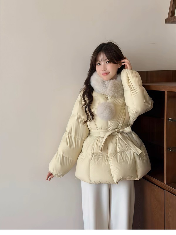 羽绒服女高级感甜美百搭收腰气质90绒子鸭绒小个子保暖显瘦外套|undefined