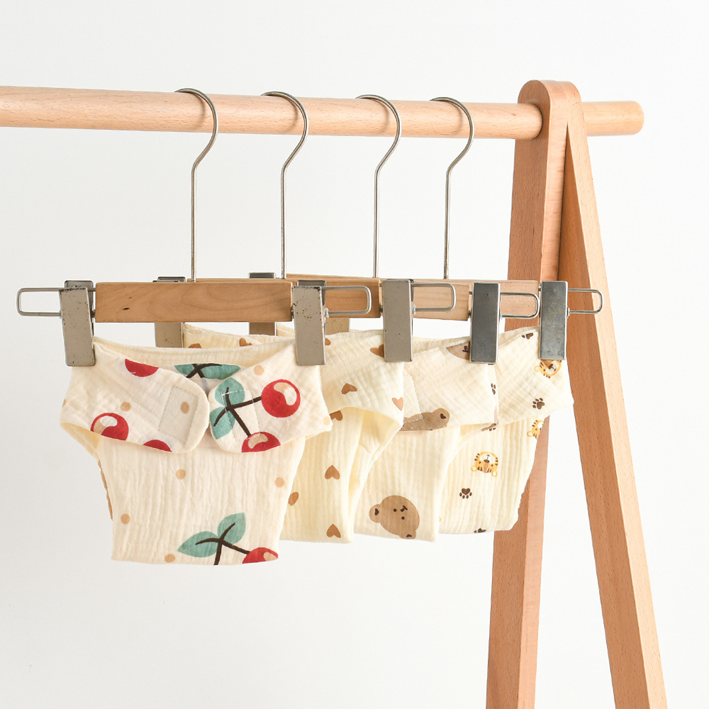 Gauze Diaper Pure Cotton Washable Baby Diaper Newborn Diaper Baby Diaper Pants Urine Ring Mustard Seed Summer