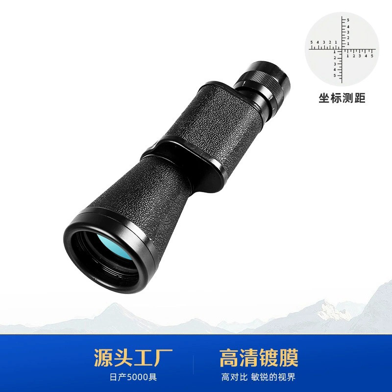 Telescopio monocular Begosu estilo 10X40, telescopio monocular de alta potencia y alta definición para montañismo al aire libre, totalmente metálico.