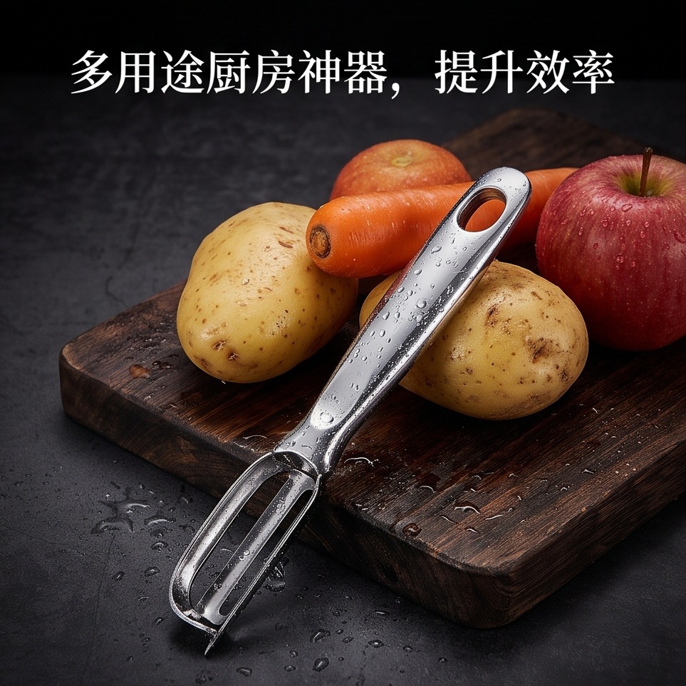Transfronterizos exclusivos para la nueva afeitadora de acero inoxidable multifuncional, herramientas de cocina, afeitadora de manzana, venta caliente de afeitadora de papas image 1