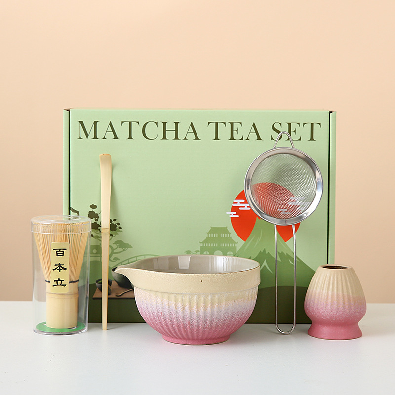日本製抹茶茶器の国境を越えた特別供給 インスタイル 5点セット 4点セット ギフトボックス 茶筅 百本立 新製品 茶筅スタンド|undefined