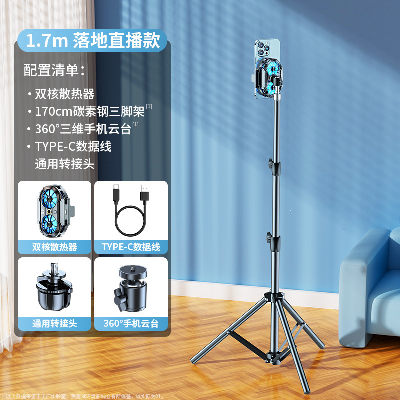 ライブブロードキャスト専用ラジエーターブラケット、一体型デュアルコア半導体冷却、静音、磁気氷化携帯電話冷却アーティファクト|undefined