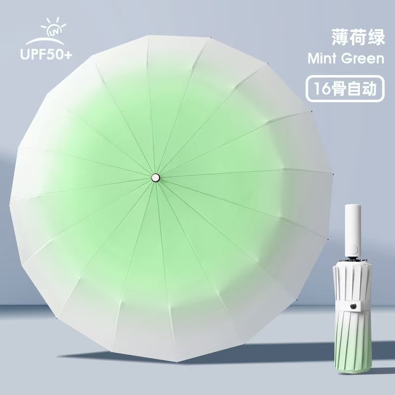 Paraguas de botón transfronterizo paraguas de regalo de negocios paraguas de tres plegadas paraguas de vinilo plegables