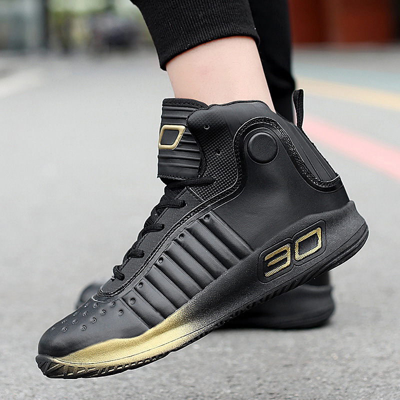 Buty do koszykówki, wysokie buty bojowe męskie, oddychające młodzieżowe buty sportowe na wiosnę i jesień_voghion.com